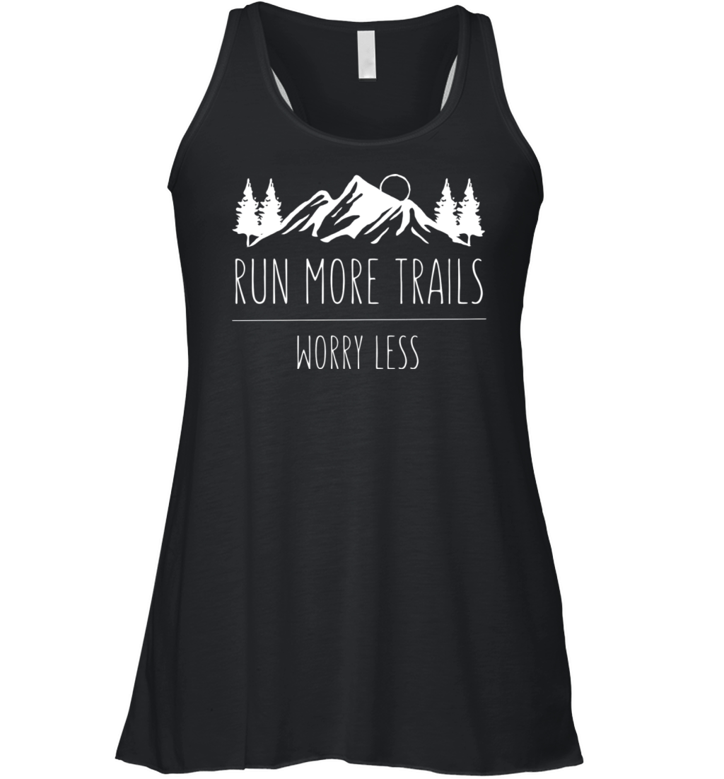 Vintage Trail Running Run More Trail Retro For Run Women's Flowy Tank Top
