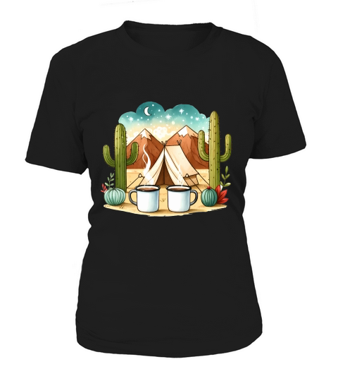 Coffee and Campfires camping Women's T-Shirt