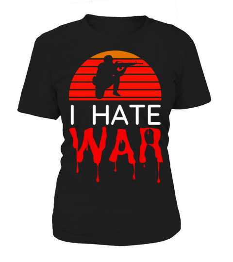 Hate war bloody text retro vintage design Women's T-Shirt