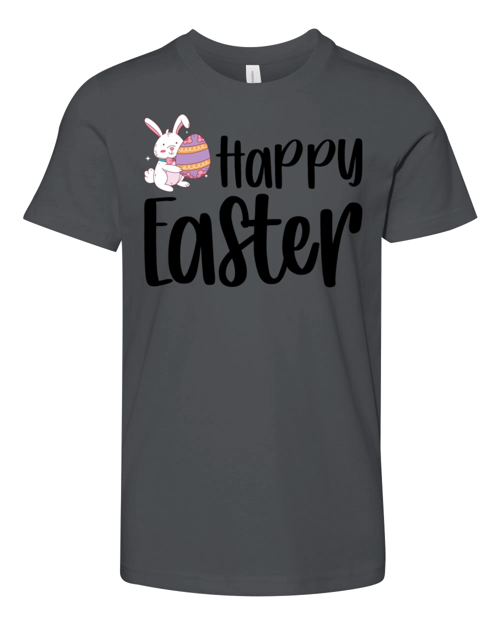 Happy Easter Funny Rabbit Youth Unisex Jersey Tee