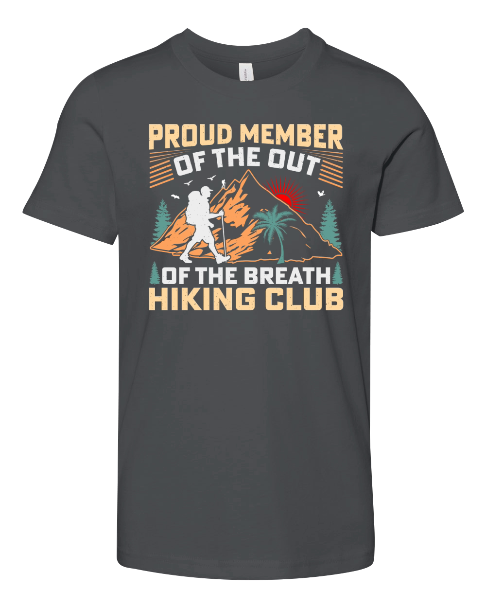 Proud Member Vintage Hiking Club Youth Unisex Jersey Tee