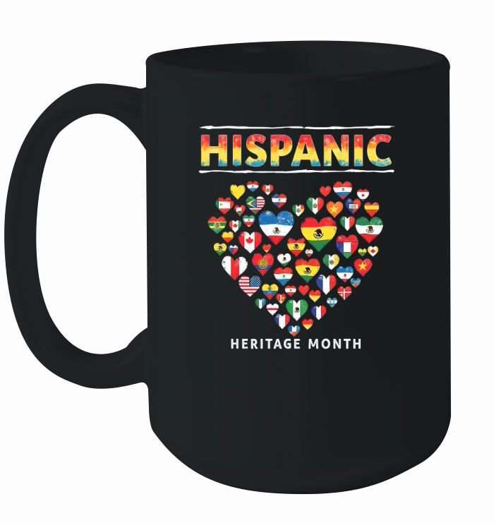 Colorful Heart of Hispanic Heritage Month Ceramic Mug
