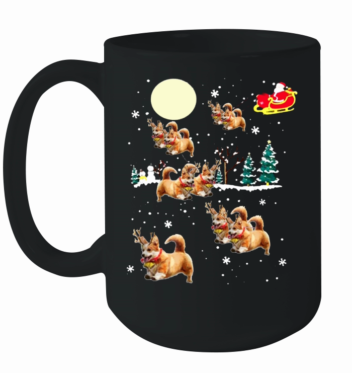 Corgi Christmas Santa Claus Ceramic Mug
