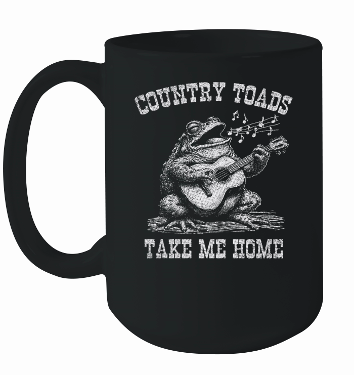 Country Toads Take Me Home D White GR Ceramic Mug