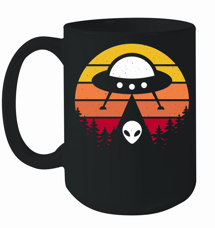 Vintage UFO Alien 9 Ceramic Mug