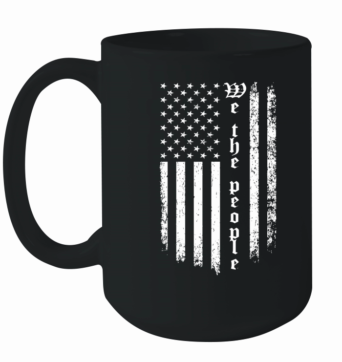 We the People Patriotic Flag Ceramic Mug