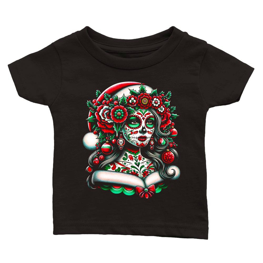 Christmas Day of the Dead Classic Baby Crewneck T-shirt