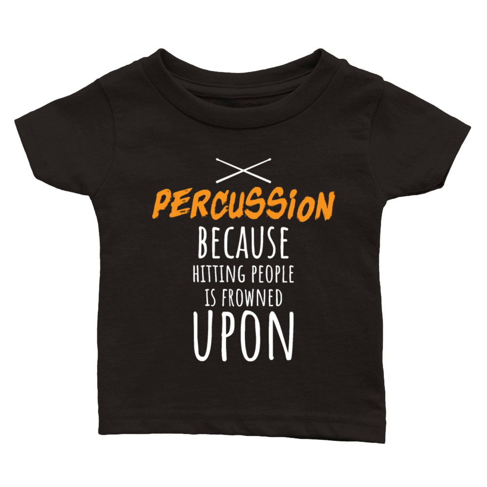 Drummer Gift Playing Drums Percussion Mallet Percu Classic Baby Crewneck T-shirt