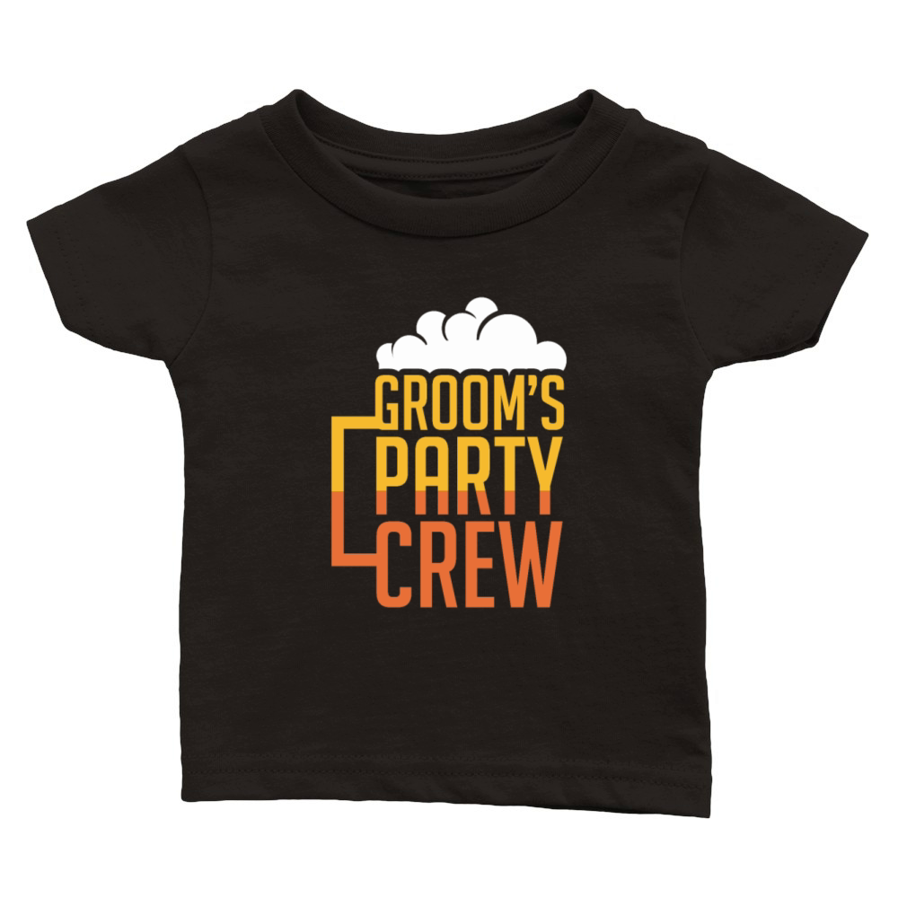 Grooms party crew funny bachelor party mens Classic Baby Crewneck T-shirt