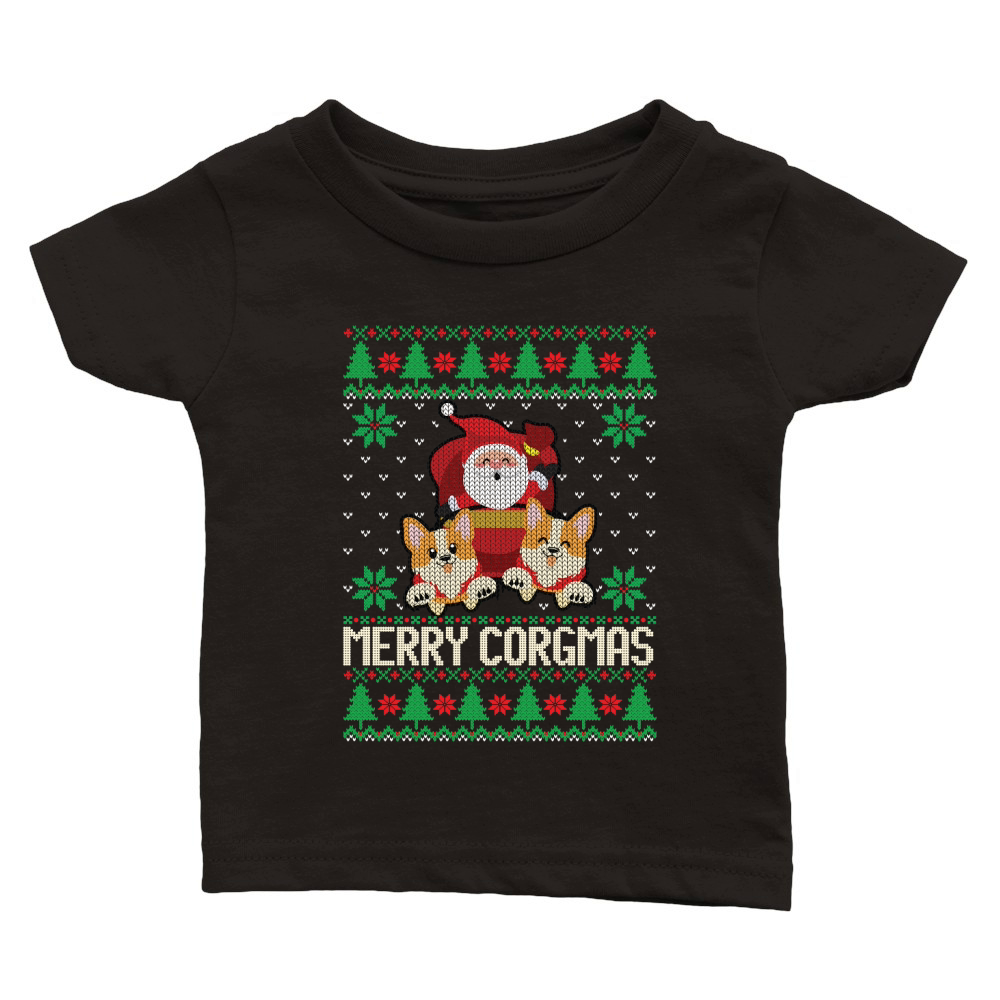 Merry corgmas ugly Christmas Classic Baby Crewneck T-shirt