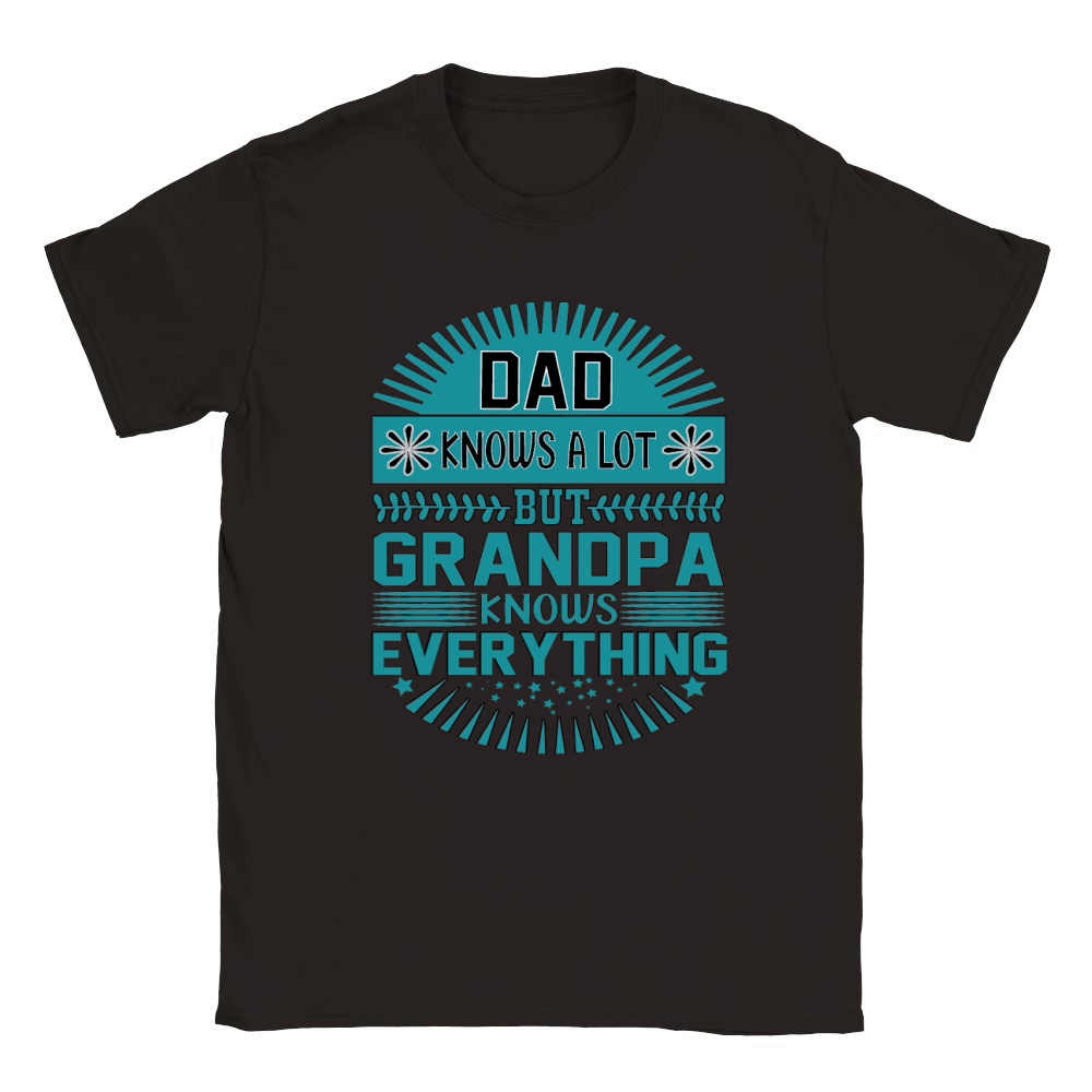 Day knows a lot but grandpa knows everything Classic Kids Crewneck T-shirt