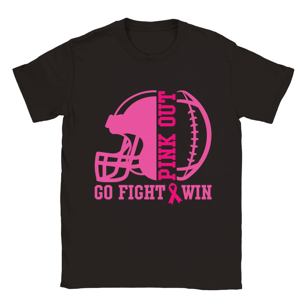 Pink Out Go Fight Win Classic Kids Crewneck T-shirt