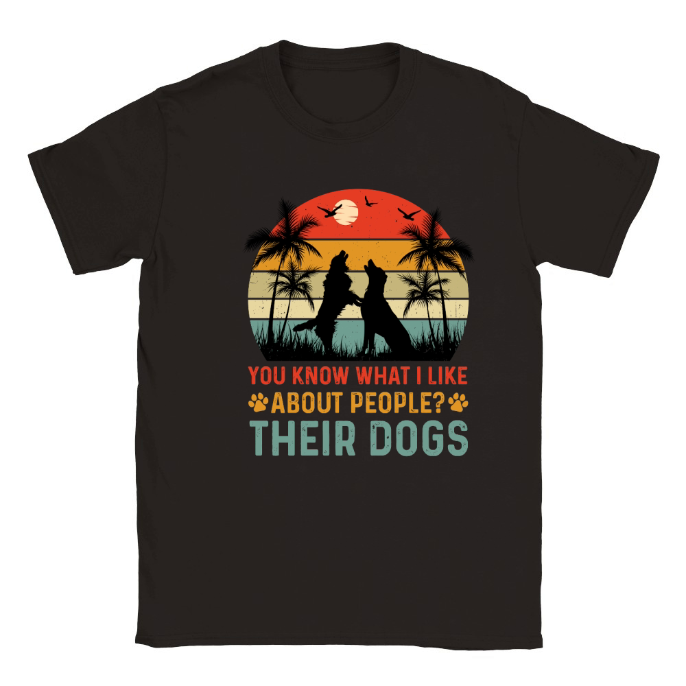 You Know What I Like About People Their Dogs (1) Classic Kids Crewneck T-shirt