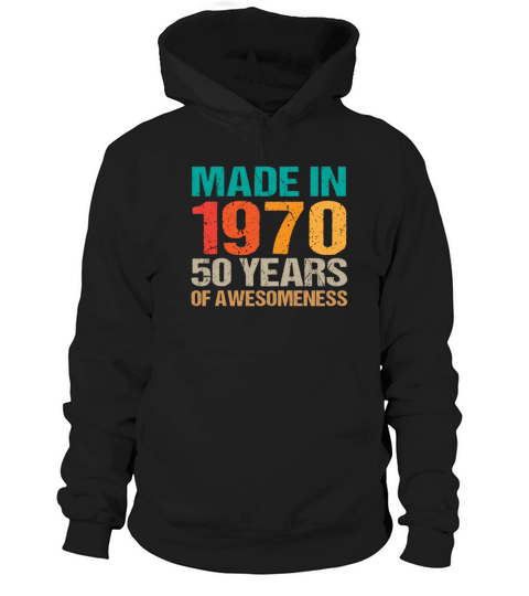 Vintage Made in 1970 - 50 Years Old Birthday Gift Hoodie Unisex