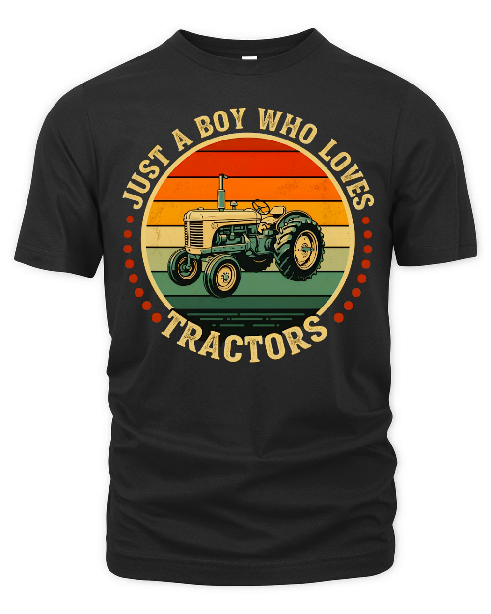 Just A Boy Loves Tractor Organic Unisex T-shirt