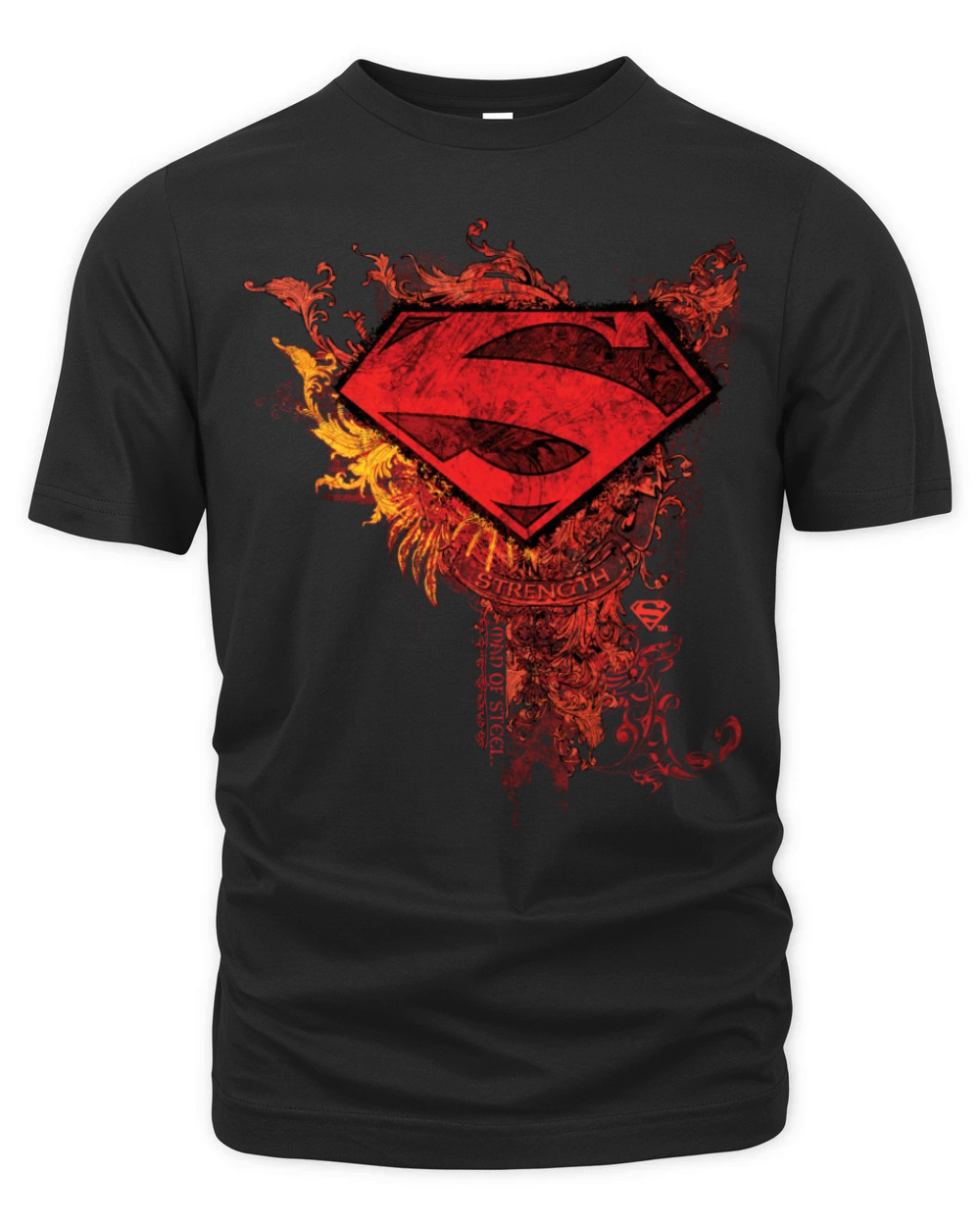 Superman S-Shield Orange Ornaments Organic Unisex T-shirt