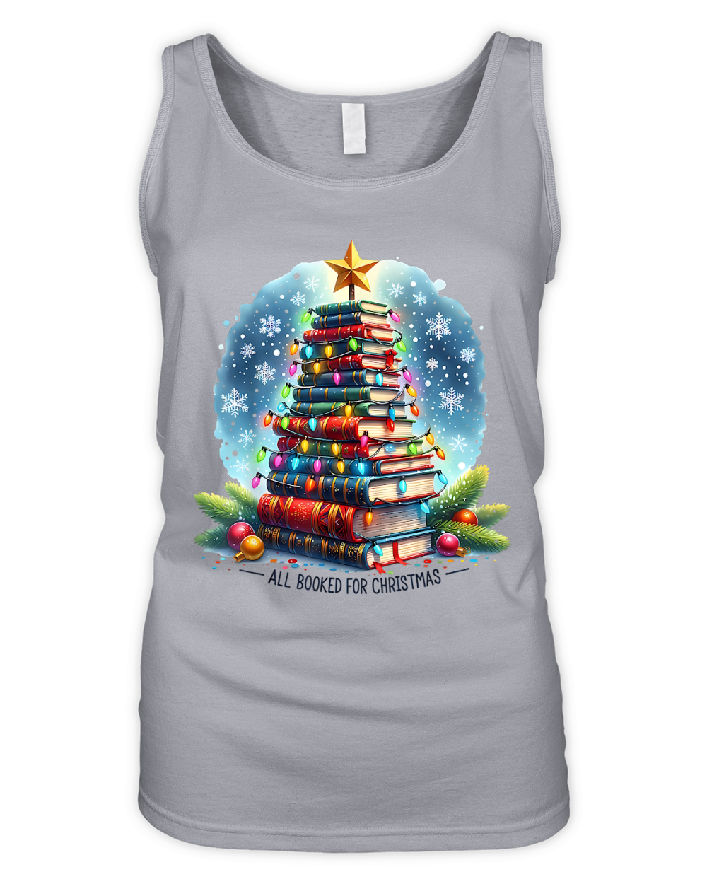 All booked for christmas 8 Organic Women's Tank Top