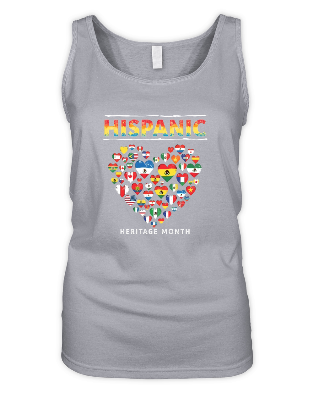 Colorful Heart of Hispanic Heritage Month Organic Women's Tank Top