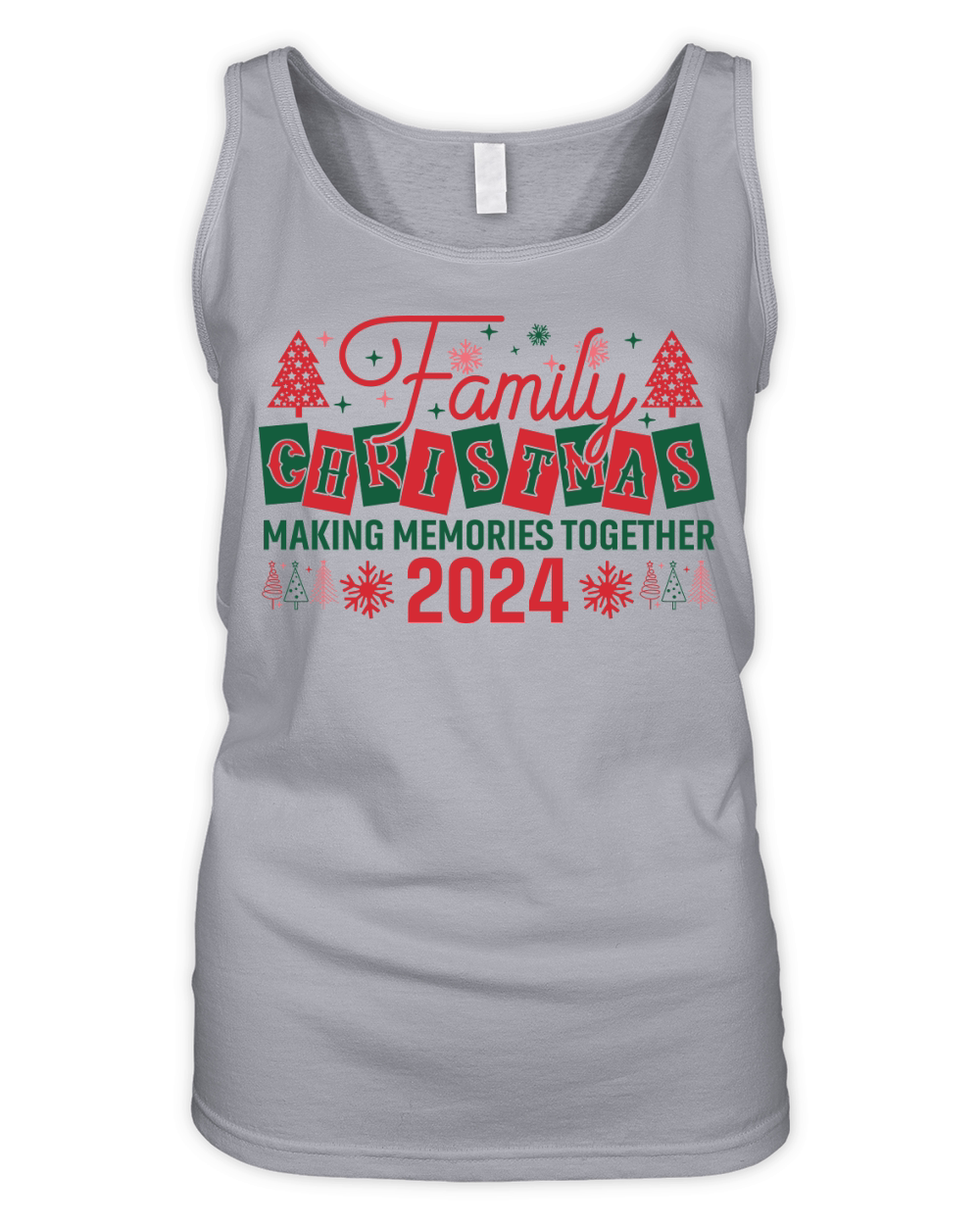 Family Christmas Making Memories Together 2024 Organic Women's Tank Top