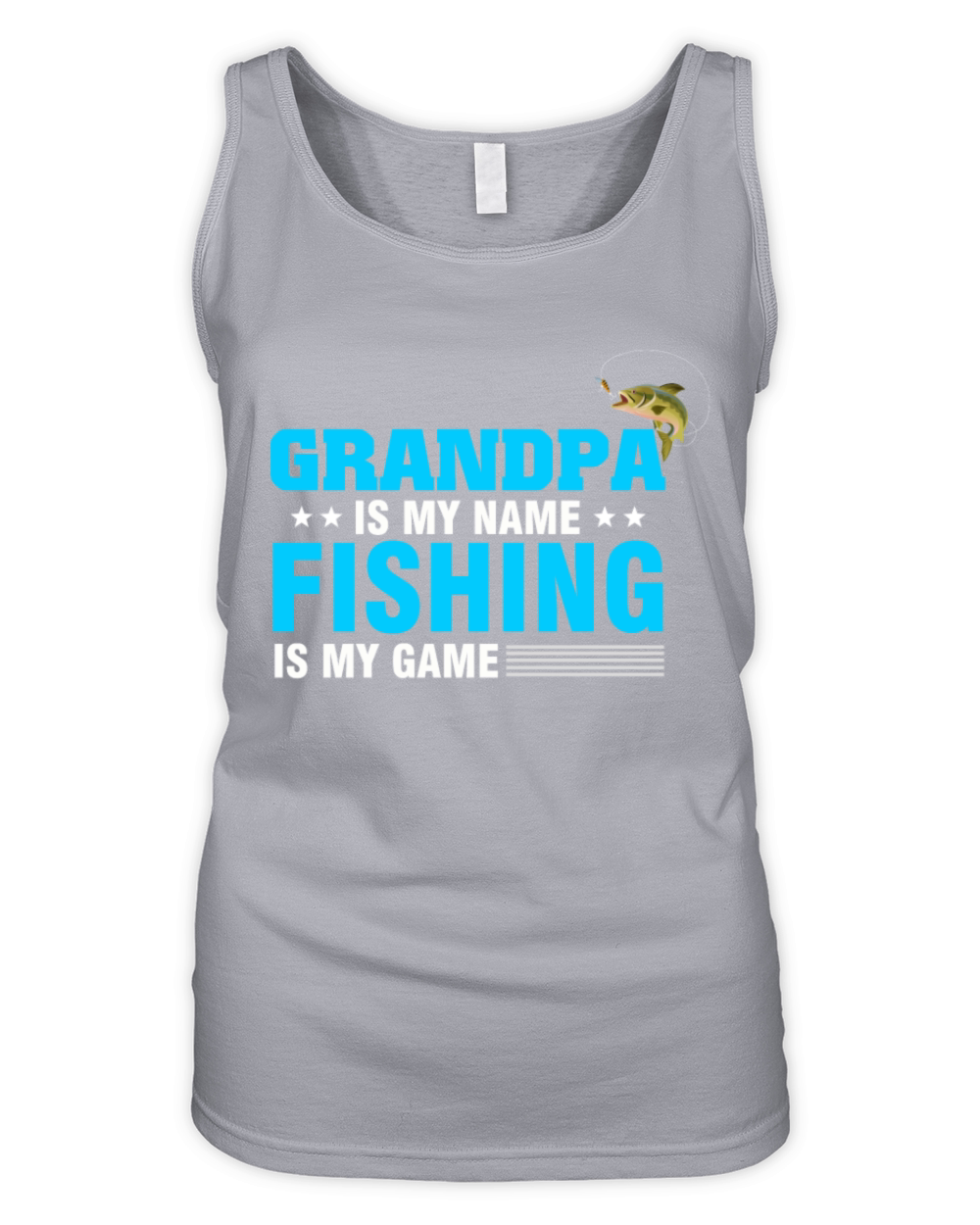 Fishing T-Shirt For Grandpa From Kids. Organic Women's Tank Top