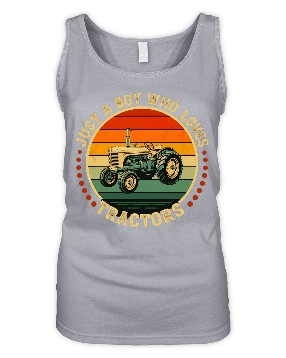 Just A Boy Loves Tractor Organic Women's Tank Top