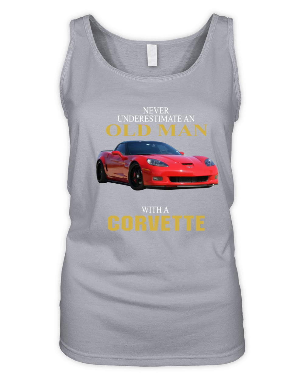 Never underestimate an old man with a Corvette Organic Women's Tank Top