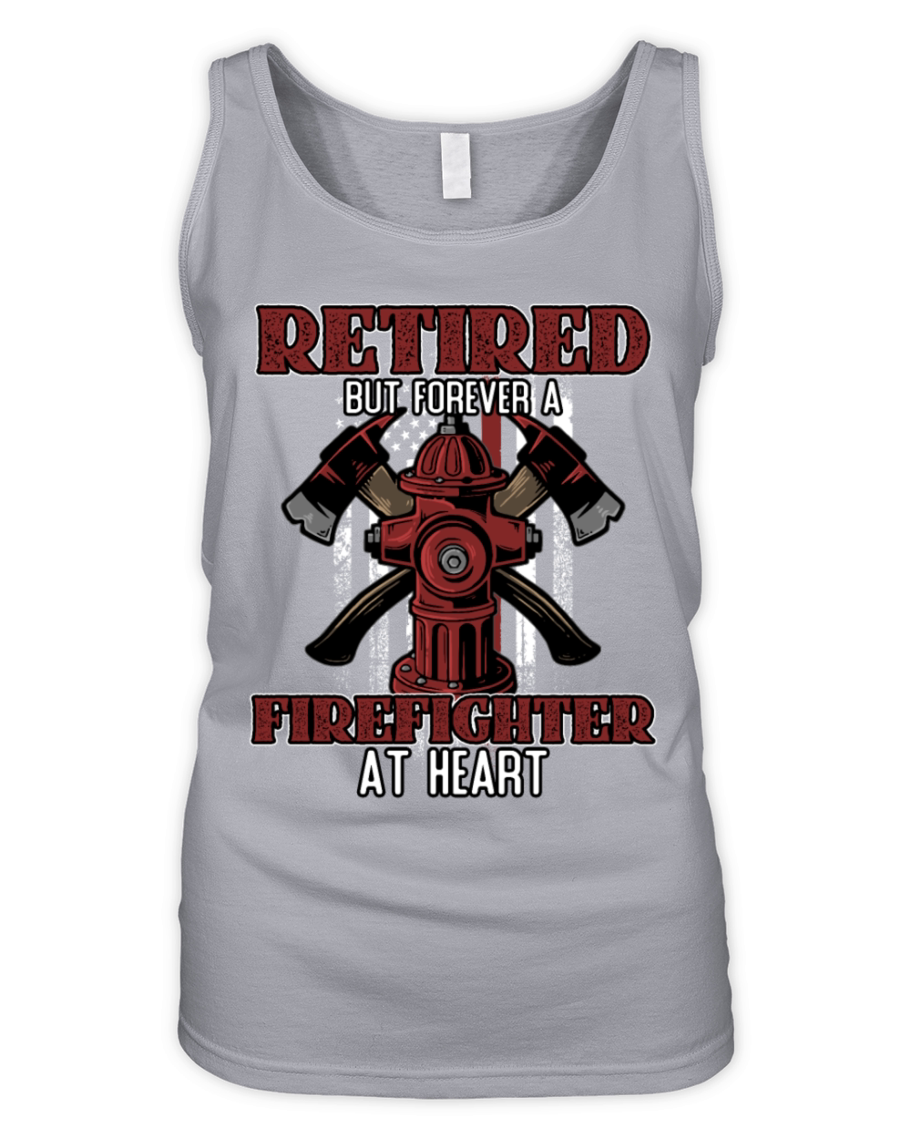 Retired Fire Fighter Thin Red Line Fireman Organic Women's Tank Top