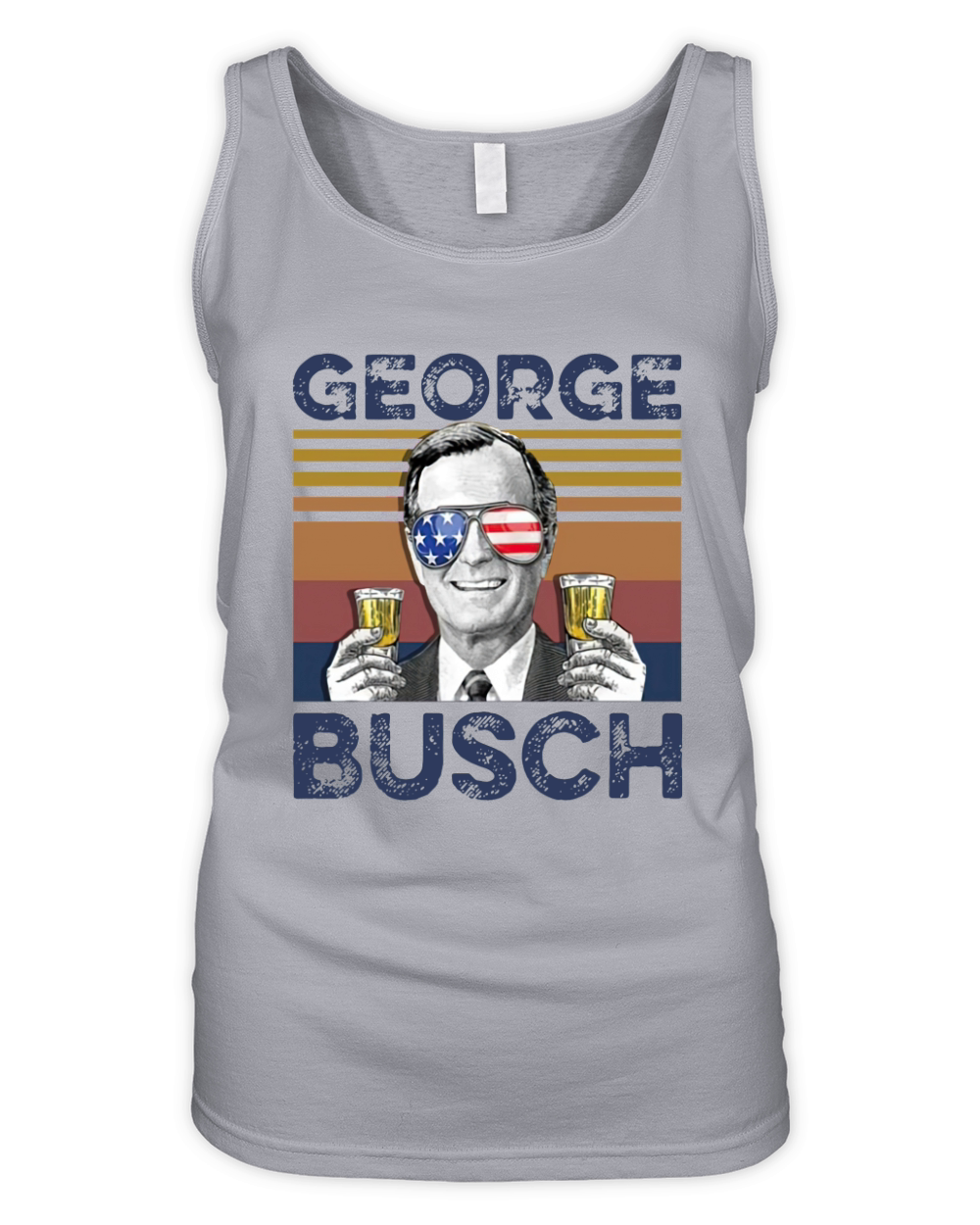 Vintage George W. Bush Busch 4th Of July Independence Day shirth Organic Women's Tank Top
