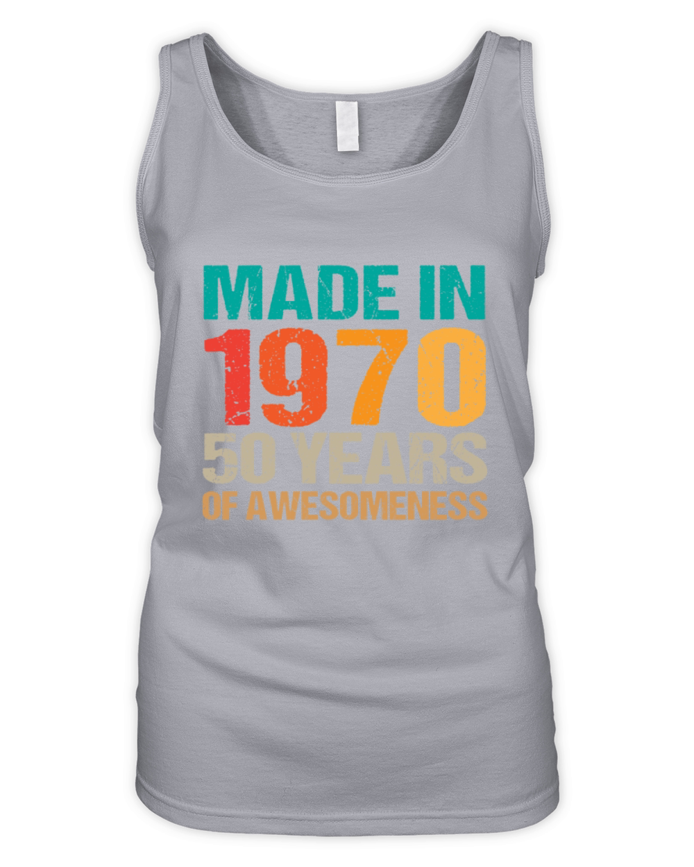 Vintage Made in 1970 - 50 Years Old Birthday Gift Organic Women's Tank Top