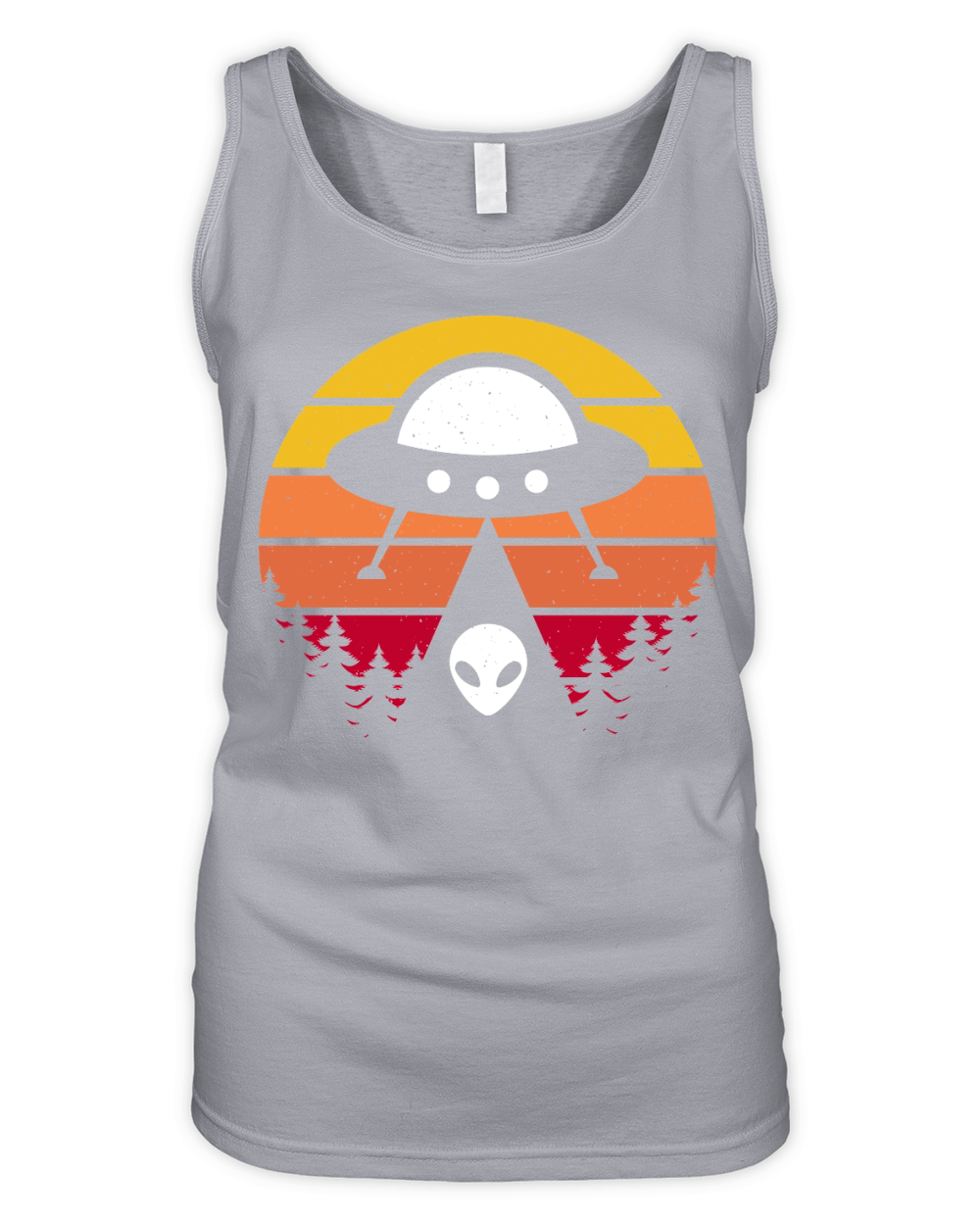 Vintage UFO Alien 9 Organic Women's Tank Top