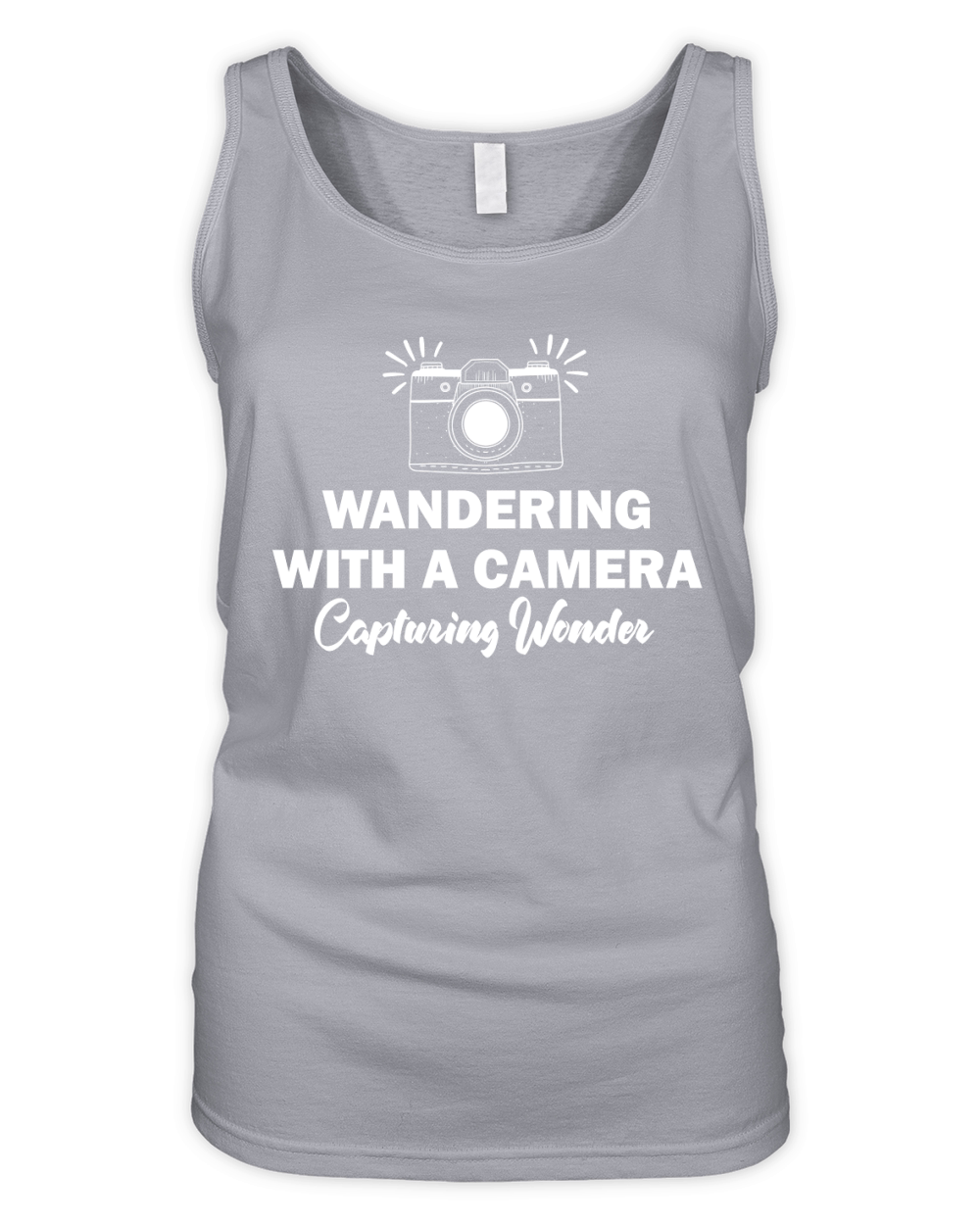 Wandring with a camera capturing wonder Organic Women's Tank Top