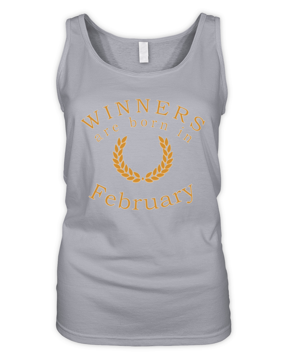 winners are born in February Organic Women's Tank Top