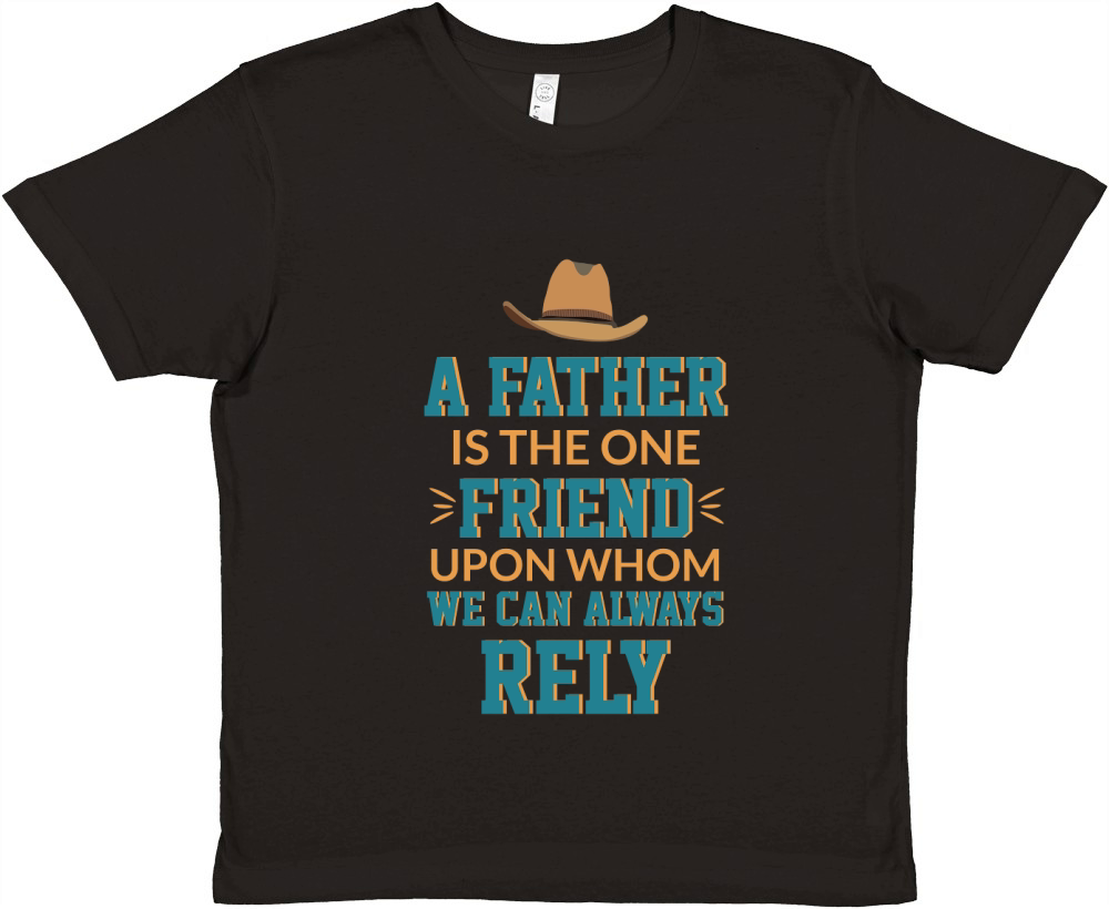 A father is the one friend upon whom we can always rely Premium Kids Crewneck T-shirt