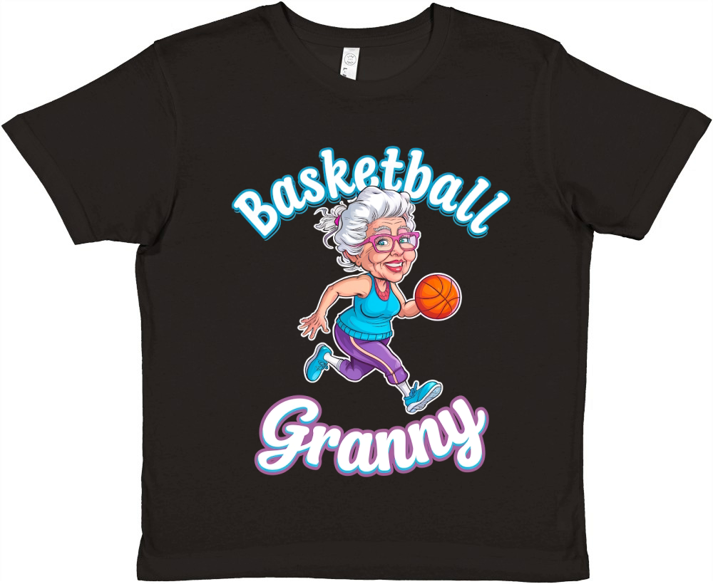 Basketball Granny Premium Kids Crewneck T-shirt