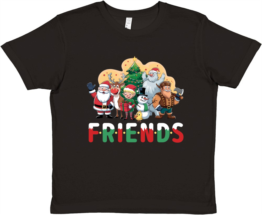 Friends Christmas Premium Kids Crewneck T-shirt