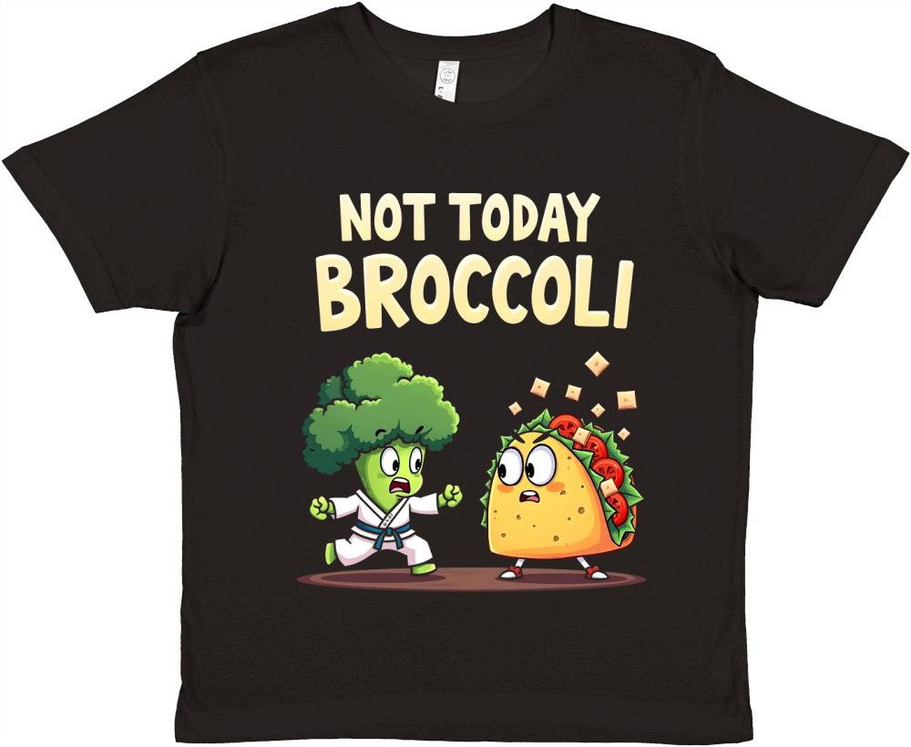 Not Today Broccoli Premium Kids Crewneck T-shirt