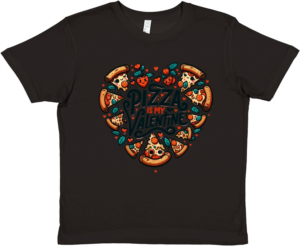 Pizza is my valentine Premium Kids Crewneck T-shirt