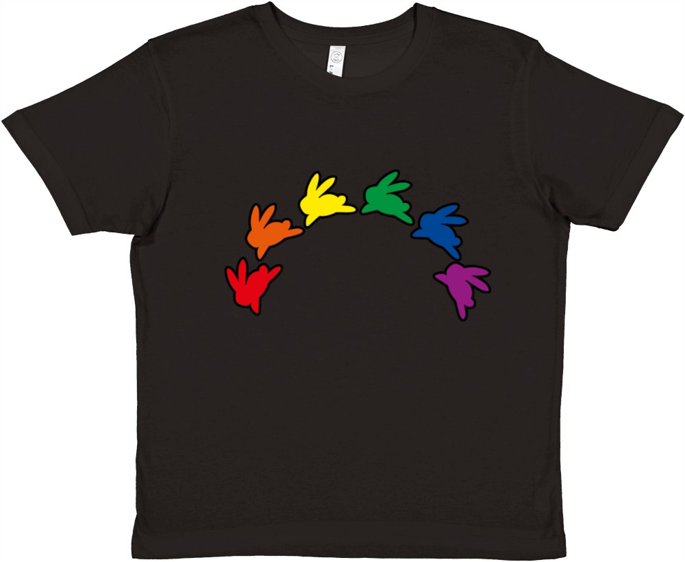 Rabbit rainbow Premium Kids Crewneck T-shirt
