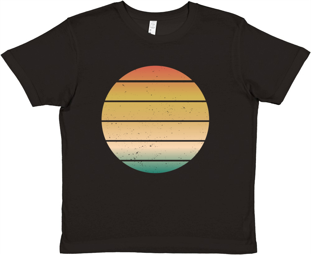 Vintage Retro Sunset (5) Premium Kids Crewneck T-shirt