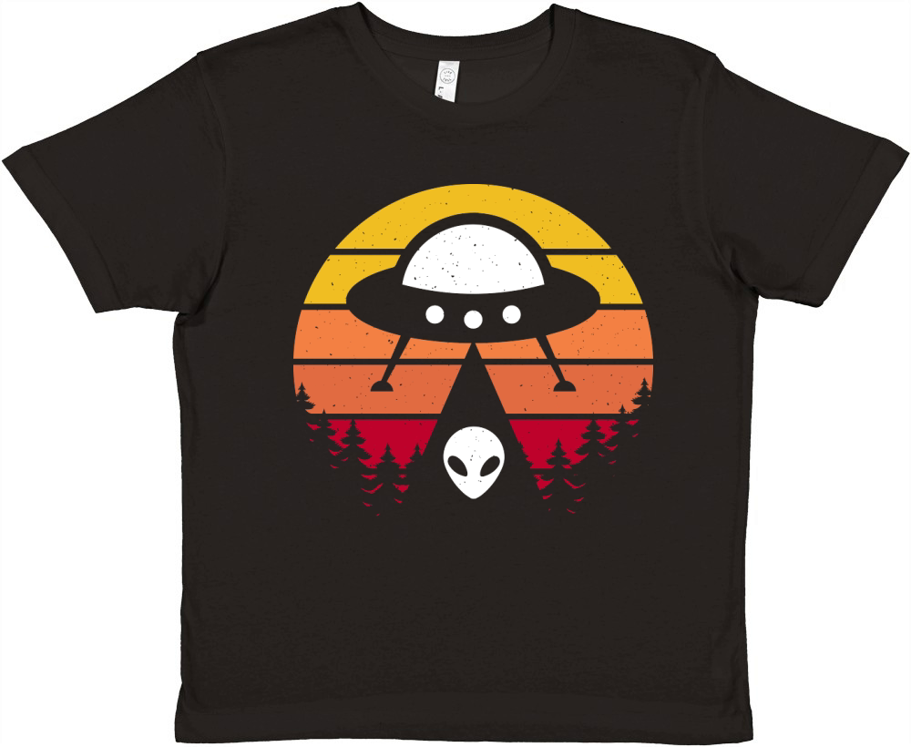Vintage UFO Alien 9 Premium Kids Crewneck T-shirt