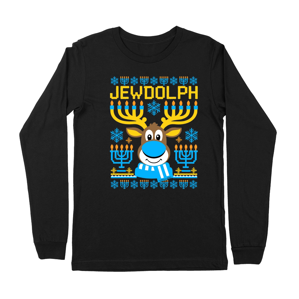 Jewdolph Hanukkah Premium Long Sleeve