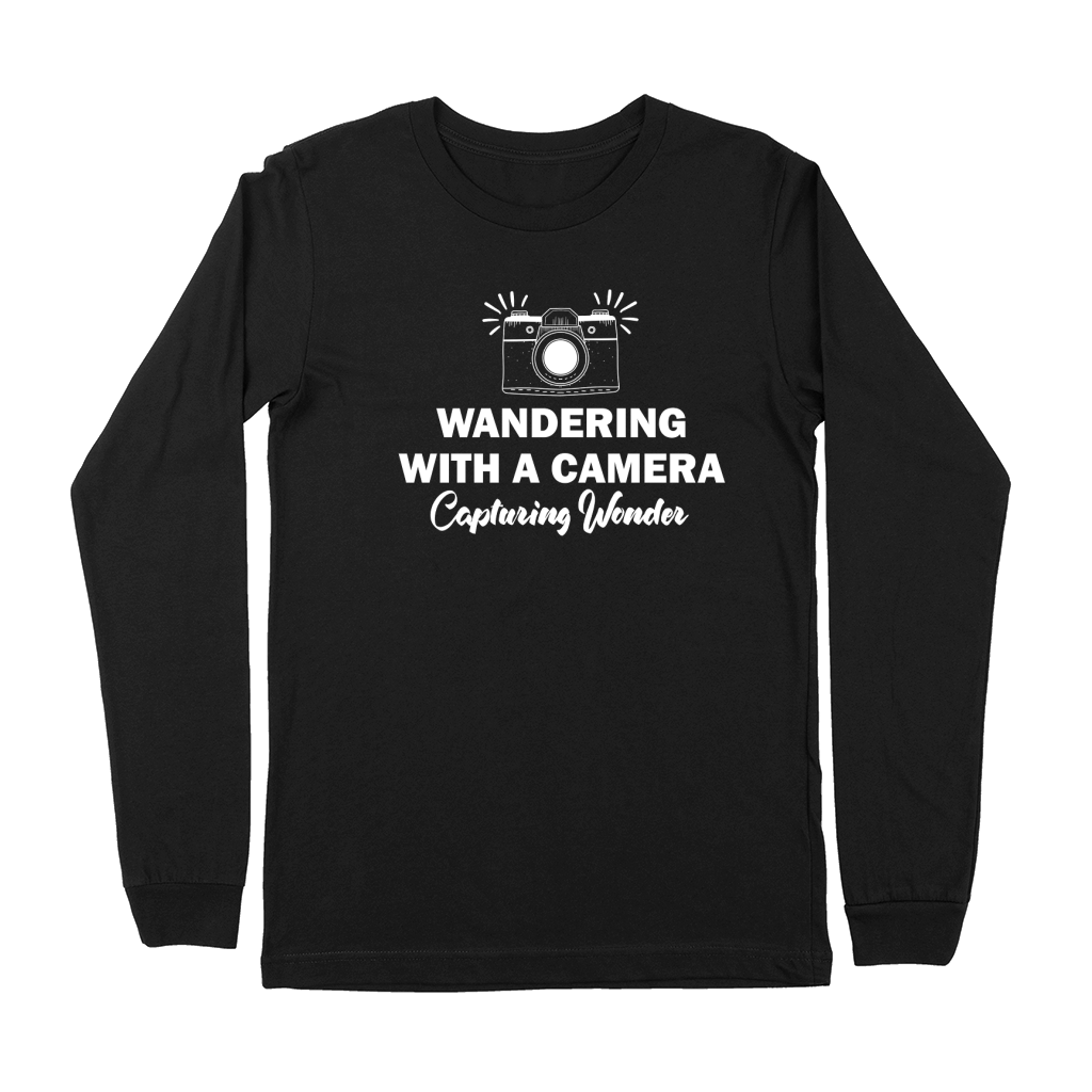 Wandring with a camera capturing wonder Premium Long Sleeve