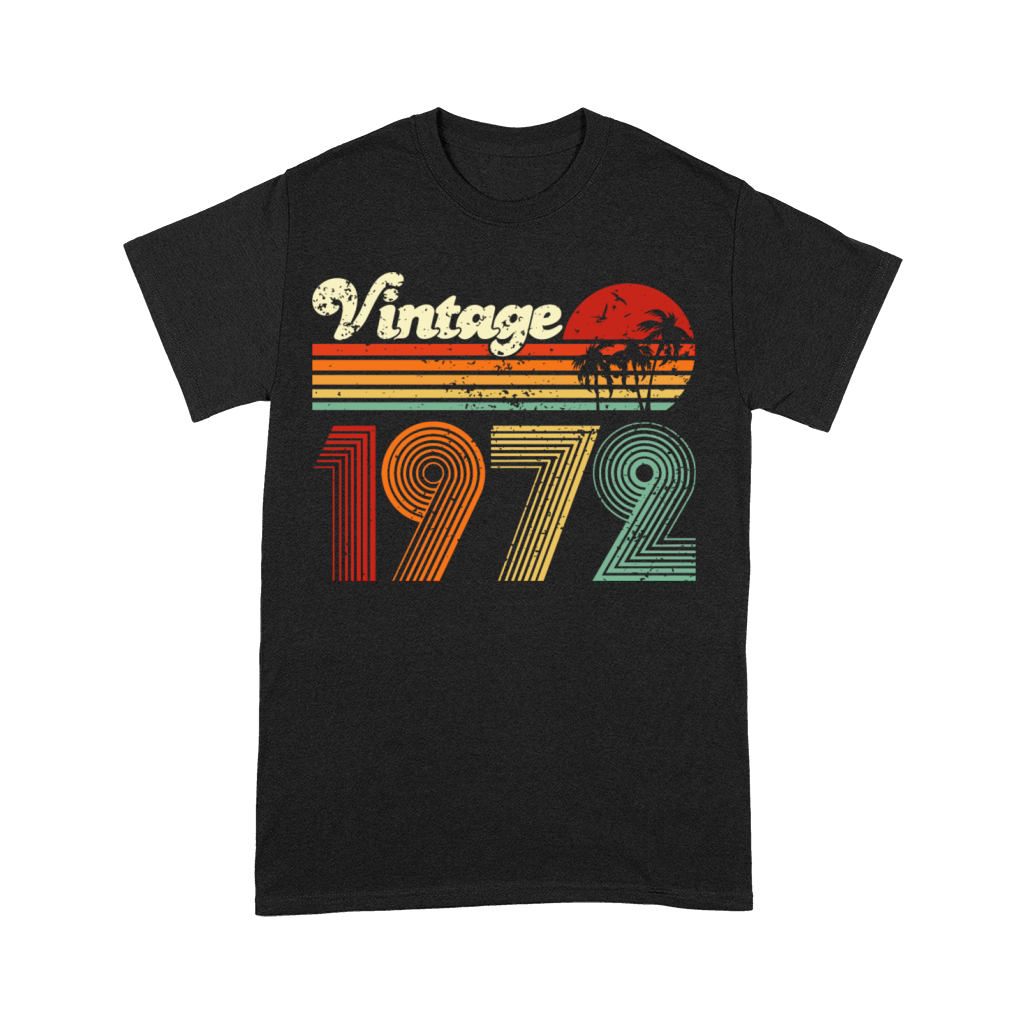 Vintage 1972 50th Birthday Fiftieth Gift men woman Premium T-shirt