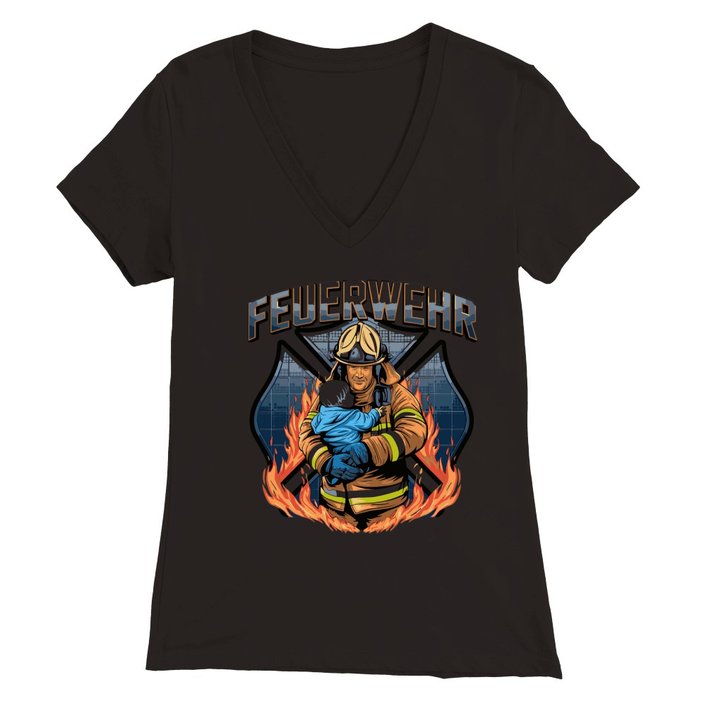 Feuerwehr 2 Premium Womens V-Neck T-shirt