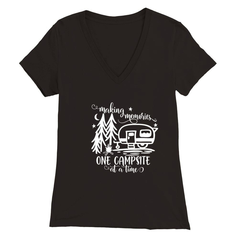 Making Memories One Campsite At A Time Outdoor Premium Womens V-Neck T-shirt