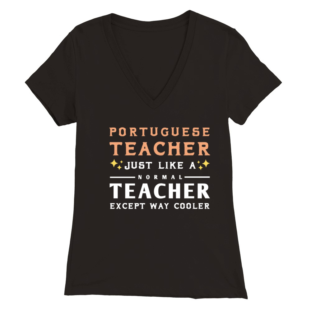 Portuguese teacher retirement Premium Womens V-Neck T-shirt