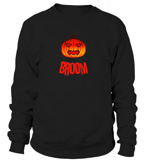 Pumpkin Broom Sweatshirt Unisex