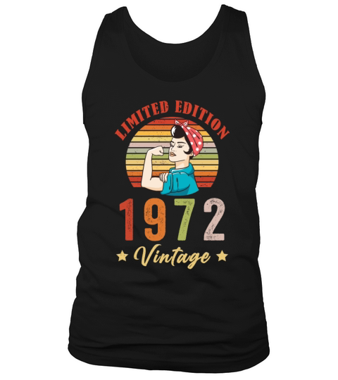 Retro Vintage 1972 50th Birthday Limited Edition Tank Top Unisex