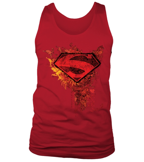 Superman S-Shield Orange Ornaments Tank Top Unisex