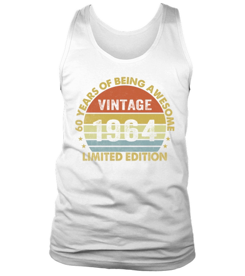 Vintage 1964 Limited Edition 60th Birthday Tank Top Unisex